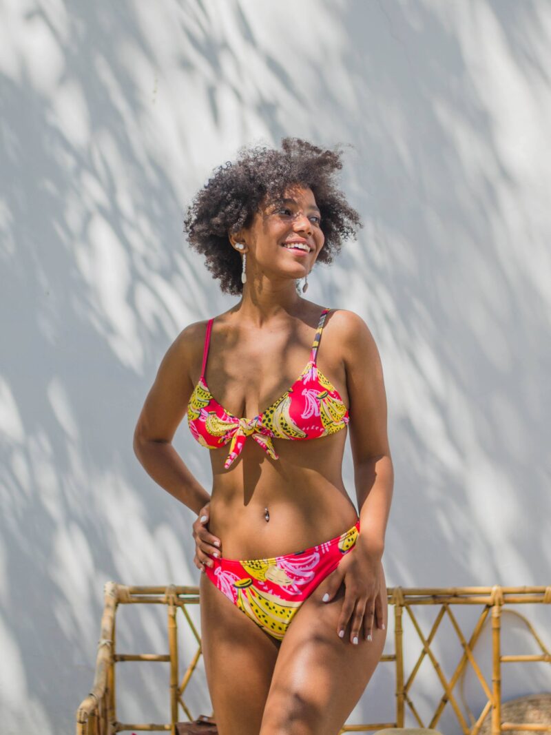Platano rojo triangulo con lazo